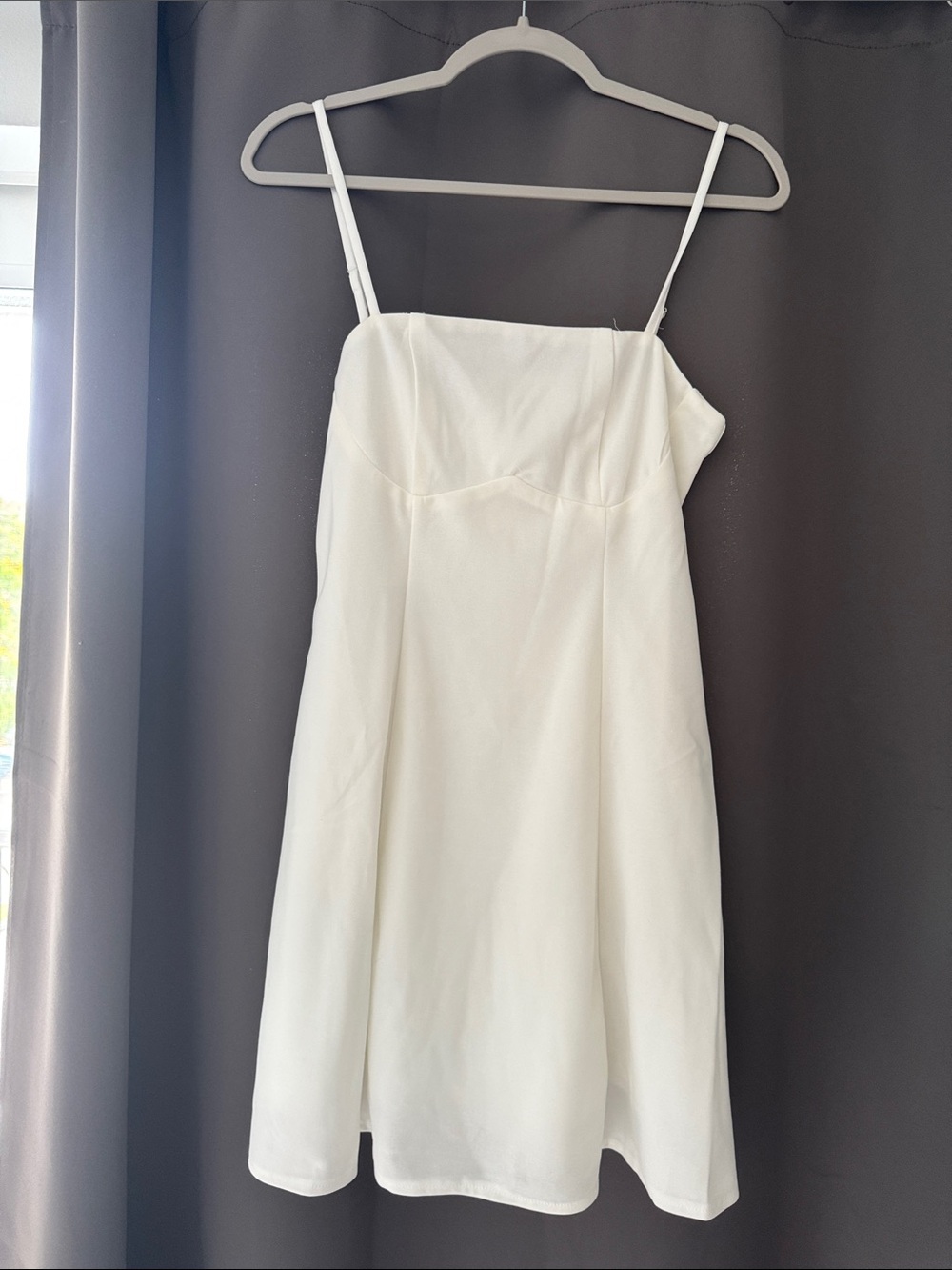 Hello Molly White Spaghetti Strap Midi Dress